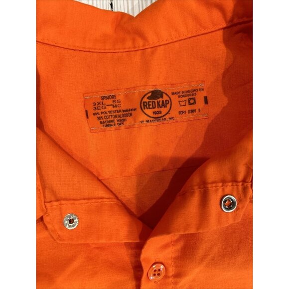 Red Kap Shirt Mens 3XL Pocket Utility Workwear Industrial Uniform Streetwear - Picture 3 of 13